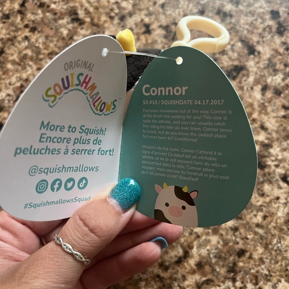 Squishmallow Cow Keychain-Connor - Picture 2 of 3